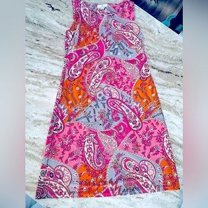 Vintage Jude Connally Pink Paisley Dress